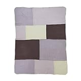 Lambs & Ivy Signature Sweater Knit Patckwork Blanket, Lilac by Lambs & Ivy