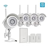 Zmodo 720p HD Outdoor Home Wireless Security Surveillance Video Cameras System (4 Pack) with Zmodo B