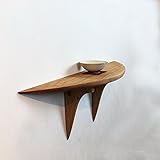 壁掛けコンソールテーブルMIKAZUKIクルミモデル　スリムな飾り棚　玄関などに最適