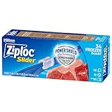 Ziploc Slider Quart Freezer Disposable Food Storage Bags, 34 Count by Ziploc