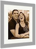 AshleyフレームプリントYoung Couple、壁アートホーム装飾、ag6413635 40x34 Silver Frame 6413635-AFPP1-SS24