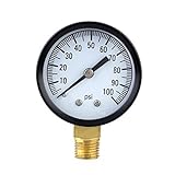 SONONIA 　2個入り　ステンレス鋼製　0-100psi　ミニ　空気の圧力計　ダイヤル　エア　コンプレッサ　メータ　油　圧計計　空気圧ゲージ