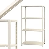 スマートラック NSTR-554 幅80×奥行30×高さ150cm 4段 ホワイト 40㎏/段