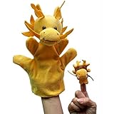 ノーブランド品 4個　指の人形　ぬいぐるみ 　キュート　ドラゴン　ハンドとフィンガー　家庭　幼稚園　おもちゃ　児童　贈り物