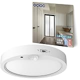 【節電対策-5年保証】OCIOC 省エネ LED人感センサー シーリングライト 2160lm 4畳 18w 超薄デザイン 洗面所 トイレ キッチン 廊下 玄関 小型 天井照明 工事不要 リモコンなし メーカー5年保証 白枠 昼白色