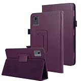 Doo NEC LAVIE Tab T11(T1165/KAS)用 ケース（2025、11インチ）LAVIE Tab T11 PC-T1165KAS用カバー 手帳型 軽量防摔 超薄型 二つ折りスタンド機能 ライチ柄PUレザー 傷防止 耐久性LAVIE Tab T11 T1165/KAS用 全面保護カバー（パープル）