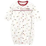 ベビー カバーオール 長袖 長袖ツーウェイオール 前開き ドレスオール 赤ちゃん 新生児 レッド 50-70cm