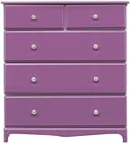 アルファタカバ ベビータンスシリーズ ピンキー 80cm幅 4段 ラベンダー