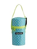 Hanna Hula ボトルケース プチドットターコイズ 直径8cm×縦17cm 60g ポリエステル、内側:アルミフィルム CPE-BC05