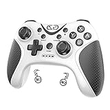 Switch コントローラー 【2024年新モデル】Onefun スイッチ コントローラー 背面ボタン付き マクロ機能 4階段HD振動 自動連射/連射ホールド 6軸ジャイロセンサー搭載 スリープ解除 高耐久ボタン 無線 Bluetooth接続 400mAh大容量 10時間連続使用 switchシステム/PC/IOS13.0+/Android/PS3対応 日本語取扱説明書 ホワイト&ブラック