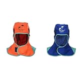 Dovewill 難燃性　洗濯可能　ヘルメット用溶接頭巾　溶接ネック　保護フード　 保護具　2色入りセット