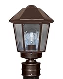 Besa Lighting 327298-POST 1X75W A19 Costaluz 3272 Series Post Mount Lighting Fixture, Bronze Finish 