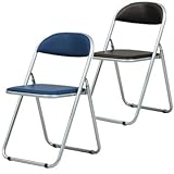 会議・食堂などに最適！折り畳みスチールチェア　ブラウン