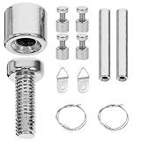 アクリルフォトフレーム 金具セット 卓上・壁掛け両用 アクリル板固定金具 ネジ・ナット 取付けパーツ、吊りワイヤー、吊り金具アクセサリ 簡単設置 多用途（小）