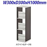 R・Fヤマカワ ディスプレイシェルフ カラー：ホワイト＆ダークB W300×D300×H1000mm SHDS-DW