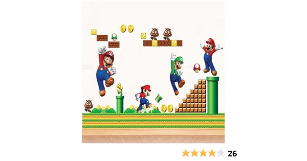 Amazon スーパーマリオ ルイージ ウォールステッカー ウォールステッカー オンライン通販