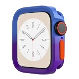 MTRRISE Apple Watch ケース 40mm41mm 対応 落下 衝撃 吸収 簡易着脱 シンプル スリム 軽量 保護カバー アップルウォッチケース シン (40mm41mm, 紫/青)