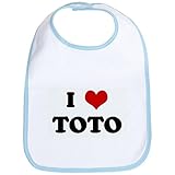 CafePress I Love TOTO Bib - Standard Sky Blue by CafePress