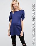 ASOS (エイソス) マタニティ フリル袖 Tシャツ ネイビー UK 8 (M) [並行輸入品]