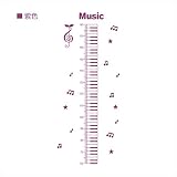ZLJTYN 高さ測定チャート壁画ピアノの音楽子供の部屋の高さ投稿された教室のサイズ投稿された子供部屋音楽室の装飾の壁180Cm、バイオレットPVC