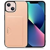 LOOF SKIN SLIM-SLOT レザー カード収納 スマホケース for iPhone 13 用 ケース カバー 背面 ストラップホール カードポケット シンプル 耐衝撃 薄型 軽量 leather [アンバーローズ]