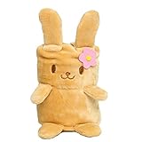 uleadeかわいいウサギ漫画パターンブランケットベビー幼児子供のコーラルフリースAdorable 35.4 inch* 23.6 inch ベージュ ULD_YE015-Brown