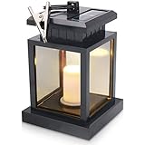 SINJIAlight ガーデンライト LED 防水キャンドル ソーラーガーデンライト飾り ランタンイルミネーションライト 太陽光パネル充電式省エネ ソーラー 防水 暖かい色の照明(1 個)