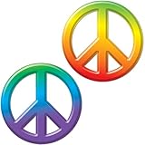Plastic Peace Sign Party Accessory (1 count) [並行輸入品]