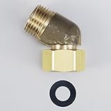 KVK　【ZS511/800】　黄銅製めっきなし片ナット斜めエルボ　継手・配管部品＞エルボ・チーズ・クロス継手類