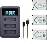NP-BX1 互換バッテリー 3個 + 急速充電器（USB-Cケーブル付き、プラスチックケース付属）
