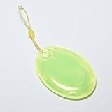 交通安全用リフレクター（反射シートタグ）楕円型70mm×50mm 黄色