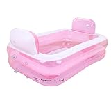インフレータブルバスタブ折りたたみ式プラスチックポータブル大人のバスタブ子供の浴場の洗面器のバスタブの洗面所の浴槽の浴槽のバスバレル ( カラー から゜ : ピンク ぴんく )