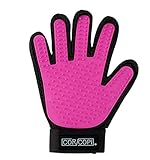 CORCOPI 毛とり ペット ブラシ 付 手袋 犬 猫 用 抜け毛 お手入れ シリコン グローブ ピンク 右用