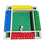 ジャックポット ゲーム シャットザボックス 4人 ボードゲーム 数字 サイコロ ゲーム (4面 グリーン,２～４人用) (01#)