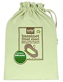 Kushies Organic Jersey Bassinet Fitted Sheet, Green by Kushies