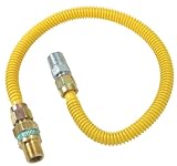1/2" O.D. Gas Connector - 1/2" M.I.P. Safety+PLUS x 1/2" M.I.P.-1/2X1/2-24 GAS C (並行輸入品)