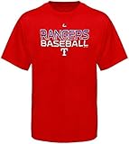 Texas RangersマジェスティックMLBメンズレッドグラフィックTeeシャツBig and Tallサイズ 3L