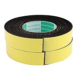uxcell スポンジテープ スポンジフォームテープ 耐衝撃性 片面接着剤 イエロー 2個 3M長さ 30mm x 4mm