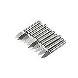 SHINA 10x 1/8 ''高品質 超硬 基板 彫刻 ビット CNC ルータツール 45°0.3mm