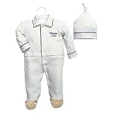 C.R. Gibson ベビーボーイ パジャマとキャップのセット (3 - 6か月) Baby Dumpling "Hush Little Baby" Sleep & Play Set