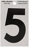 The Hillman Group 840788 3-Inch Black on Silver Reflective Square-Cut Mylar House, Number 5 [並行輸入品]