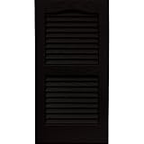 Vantage 0114027002 14X27 Louver Arch Shutter/Pair 002, Black [並行輸入品]