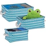 Honey-Can-Do STO-06685 Zig Zag Set of Nesting Baskets with Handles - Set of 3, Green