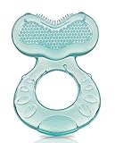Nuby Silicone Teethe-eez Teether with Bristles, Includes Hygienic Case, Aqua [並行輸入品]