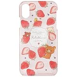 グルマンディーズ リラックマ iPhoneXR(6.1インチ)対応ハードケース イチゴ grc-203b ピンク