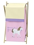 Sweet Jojo Designs Baby and Kids Clothes Laundry Hamper for Pretty Pony Horse Bedding [並行輸入品]