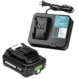 Gakkiti マキタ10.8vバッテリー 互換 BL1015B DC10WD 充電器 付き マキタ バッテリー 10.8V 3.0Ah BL1015 BL1030 BL1060 A-59863 対応 壁掛け可能 作業用 バッテリ 充電器 セット