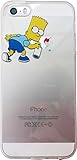 ★液晶保護フィルム付き★ The Simpsons iPhone5/5s ケース Type L ( バート ) クリアケース キャラクター アップルマーク リンゴ シンプソンズ スマホケース アイフォン5 アイフォン5s アイフォンケース