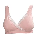 ブラジャー, SODIAL(R)女性のマタニティー授乳用のブラジャー　授乳期の母さんのための下着　ブラジャー　ピンク　XL