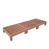 人工木ウッドデッキ 縁台 3点セット 0.75坪 連結用ネジ付 樹脂 デッキ 縁台【2色選択可】 (ブラウン)